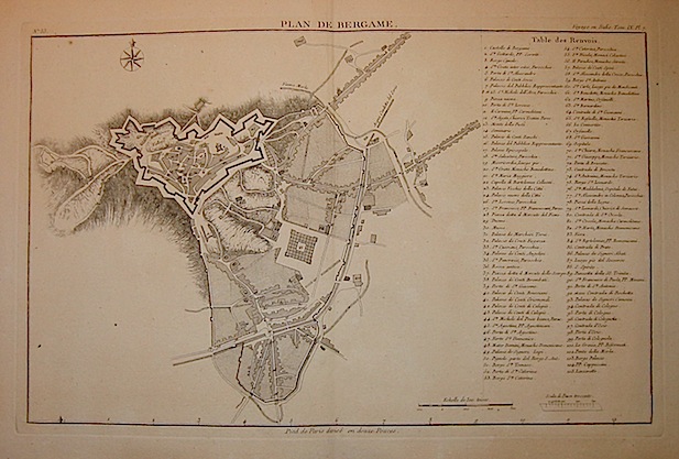 Lalande (de) Joseph Jerome Plan de Bergame 1790 Parigi